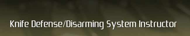 Knife Defense/Disarming System Instructor 